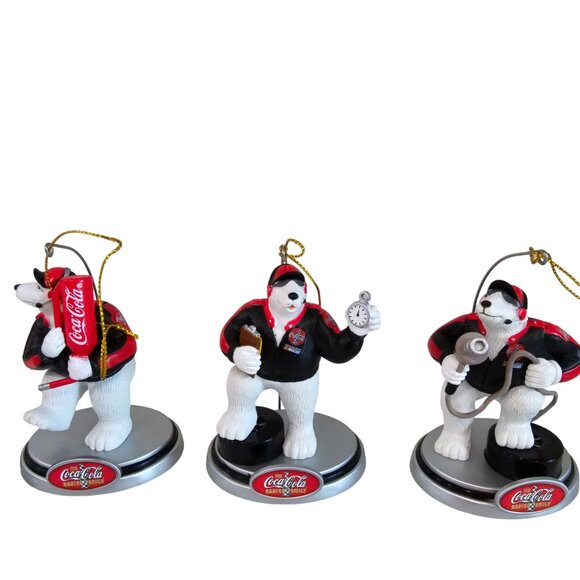 Coca-Cola Polar Bear Holiday Ornaments With Accessories Limited Edition 1990s - Picture 7 of 7